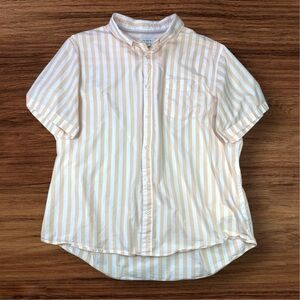 Free Assembly Men’s Striped Short Sleeve Casual Button Down Shirt. Size 3XL